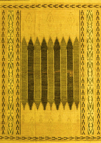 Abstract Yellow Modern Rug, abs4938yw