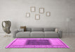 Machine Washable Abstract Purple Modern Area Rugs in a Living Room, wshabs4938pur