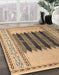 Machine Washable Abstract Sienna Brown Rug in a Family Room, wshabs4938