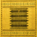 Square Abstract Yellow Modern Rug, abs4938yw