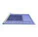 Sideview of Machine Washable Abstract Blue Modern Rug, wshabs4938blu