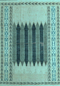 Abstract Light Blue Modern Rug, abs4938lblu