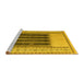 Sideview of Machine Washable Abstract Yellow Modern Rug, wshabs4938yw