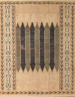 Abstract Sienna Brown Modern Rug, abs4938