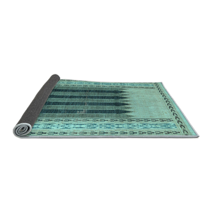 Sideview of Abstract Light Blue Modern Rug, abs4938lblu