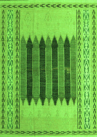 Abstract Green Modern Rug, abs4938grn