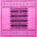 Square Abstract Pink Modern Rug, abs4938pnk