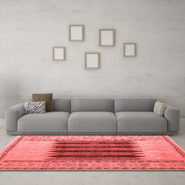 Modern Red Washable Rugs