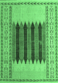 Abstract Emerald Green Modern Rug, abs4938emgrn