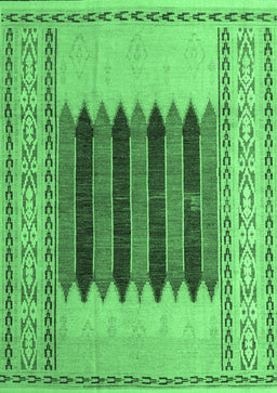 Abstract Emerald Green Modern Rug, abs4938emgrn
