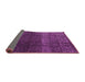 Sideview of Abstract Purple Modern Rug, abs4939pur