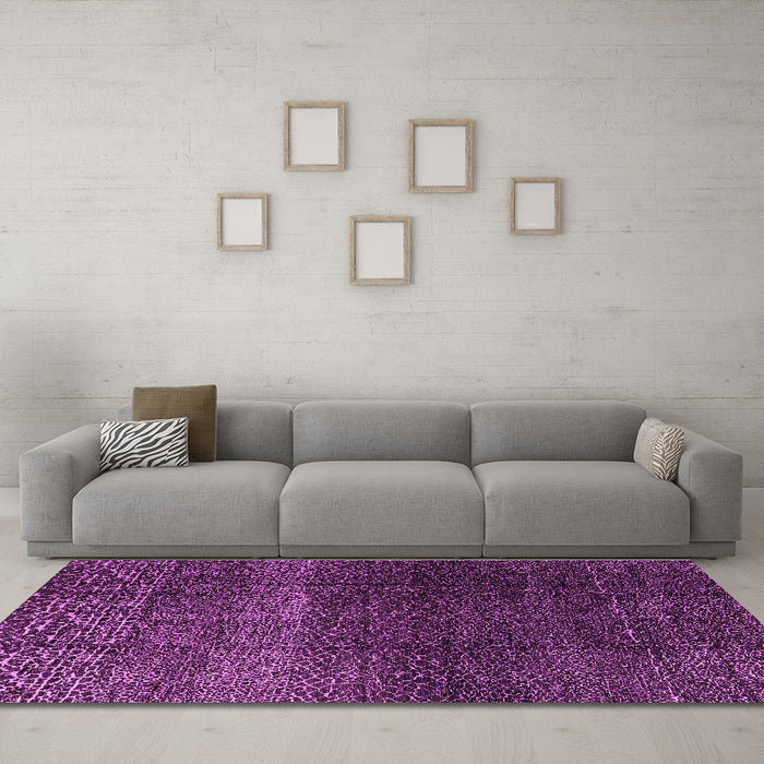Machine Washable Abstract Purple Modern Area Rugs in a Living Room, wshabs4939pur