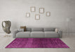 Machine Washable Abstract Pink Modern Rug in a Living Room, wshabs4939pnk