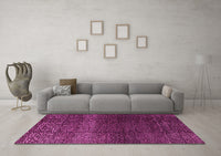 Machine Washable Abstract Pink Modern Rug, wshabs4939pnk