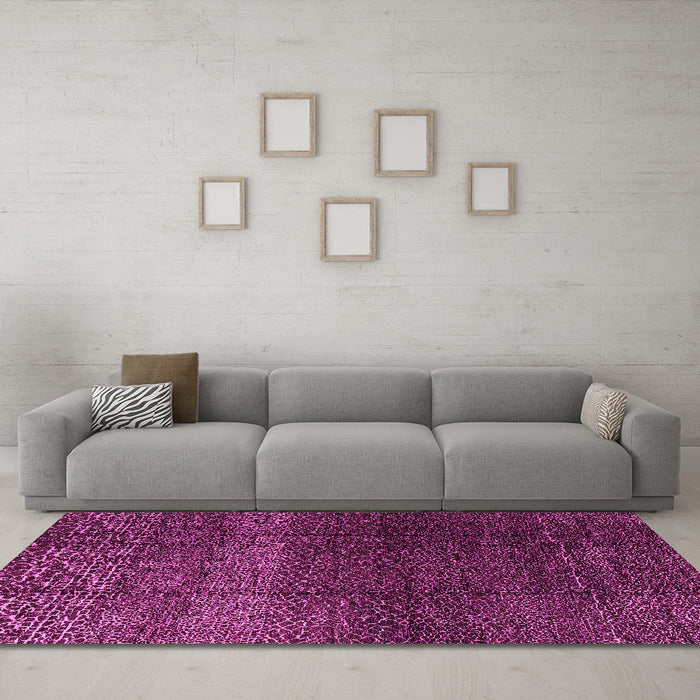 Machine Washable Abstract Pink Modern Rug in a Living Room, wshabs4939pnk