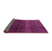 Sideview of Abstract Pink Modern Rug, abs4939pnk