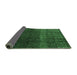 Sideview of Abstract Emerald Green Modern Rug, abs4939emgrn