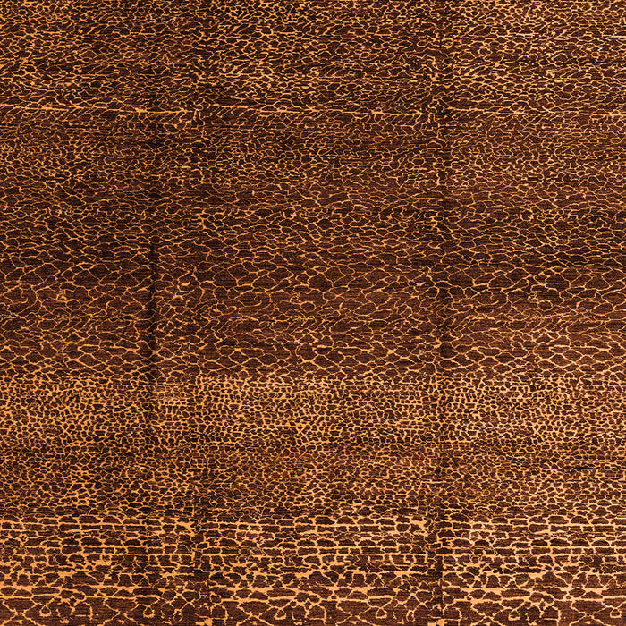 Square Abstract Orange Modern Rug, abs4939org