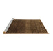 Sideview of Machine Washable Abstract Brown Modern Rug, wshabs4939brn