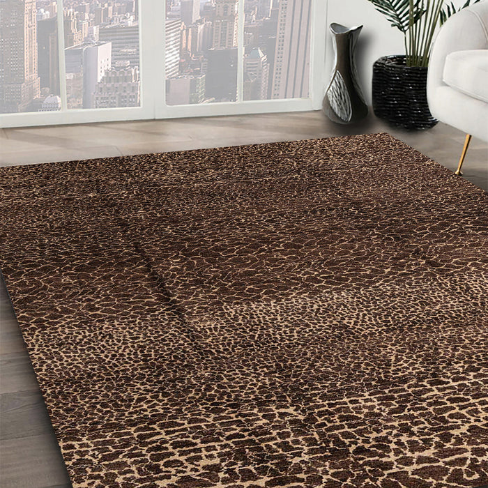 Machine Washable Abstract Night Red Rug in a Family Room, wshabs4939