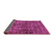 Sideview of Abstract Purple Modern Rug, abs493pur