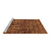 Sideview of Machine Washable Abstract Brown Modern Rug, wshabs493brn