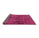 Sideview of Abstract Pink Modern Rug, abs493pnk