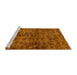 Sideview of Machine Washable Abstract Yellow Modern Rug, wshabs493yw