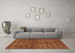 Machine Washable Abstract Brown Modern Rug in a Living Room,, wshabs493brn