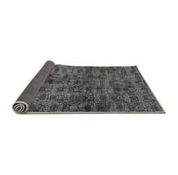Sideview of Abstract Gray Modern Rug, abs493gry