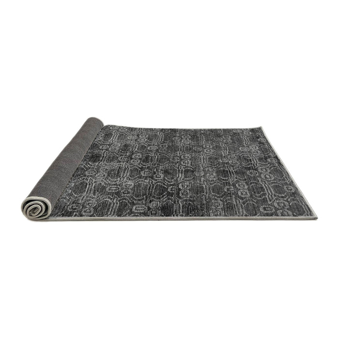 Sideview of Abstract Gray Modern Rug, abs493gry