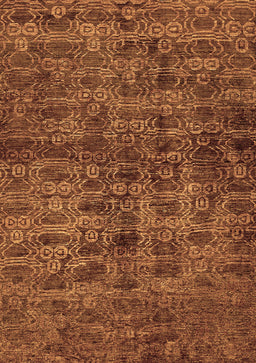 Abstract Brown Modern Rug, abs493brn