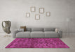 Machine Washable Abstract Purple Modern Area Rugs in a Living Room, wshabs493pur