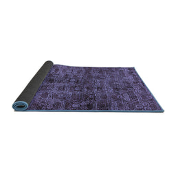Sideview of Abstract Blue Modern Rug, abs493blu