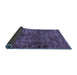 Sideview of Abstract Blue Modern Rug, abs493blu