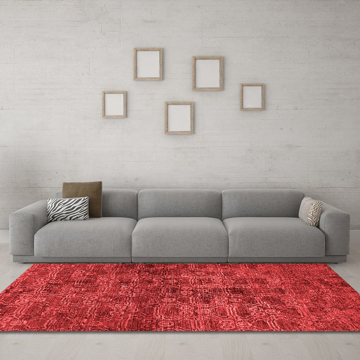 Modern Red Washable Rugs