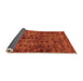 Sideview of Abstract Orange Modern Rug, abs493org