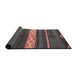 Sideview of Abstract Dark Almond Brown Modern Rug, abs4940