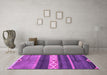 Machine Washable Abstract Purple Modern Area Rugs in a Living Room, wshabs4940pur