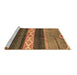 Sideview of Machine Washable Abstract Brown Modern Rug, wshabs4940brn