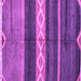 Square Machine Washable Abstract Purple Modern Area Rugs, wshabs4940pur