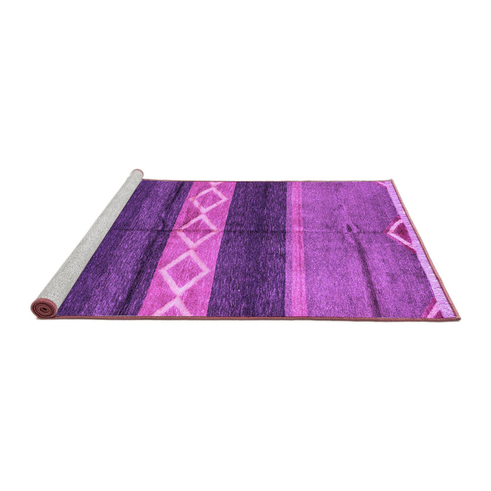 Sideview of Machine Washable Abstract Purple Modern Area Rugs, wshabs4940pur