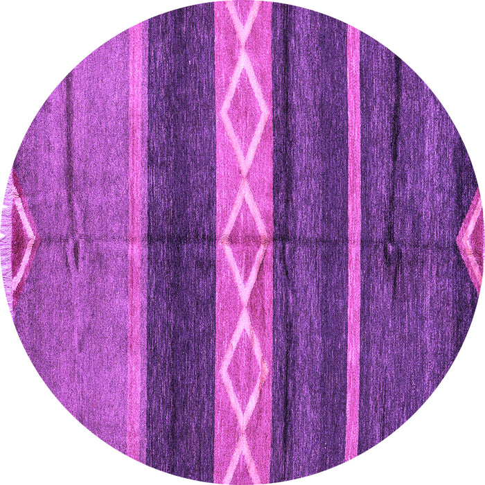 Round Machine Washable Abstract Purple Modern Area Rugs, wshabs4940pur