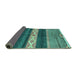 Sideview of Abstract Turquoise Modern Rug, abs4940turq