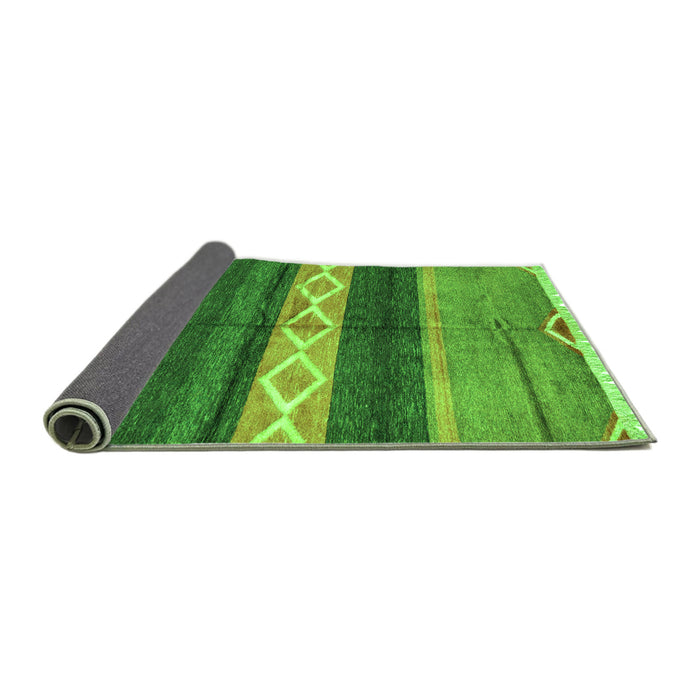 Sideview of Abstract Green Modern Rug, abs4940grn