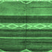 Square Abstract Emerald Green Modern Rug, abs4940emgrn