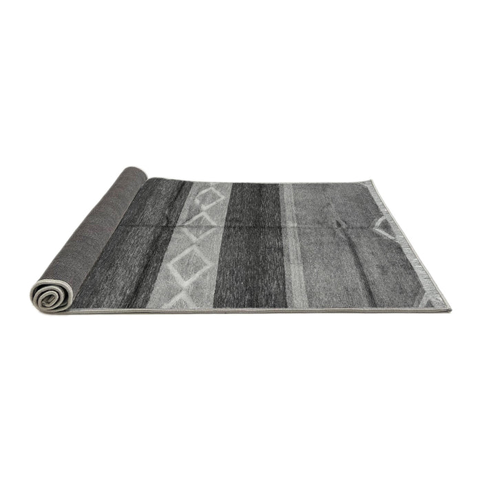 Sideview of Abstract Gray Modern Rug, abs4940gry