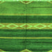 Square Abstract Green Modern Rug, abs4940grn