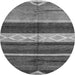 Round Machine Washable Abstract Gray Modern Rug, wshabs4940gry