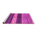 Sideview of Machine Washable Abstract Pink Modern Rug, wshabs4940pnk